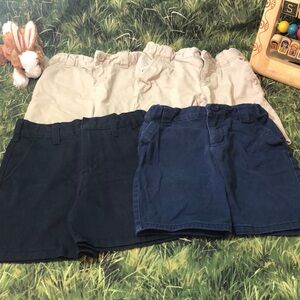 Bundle of girls school uniform Bermuda  shorts size 4-5